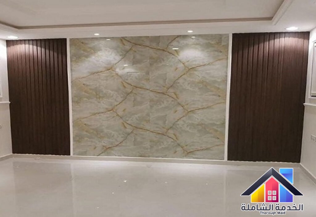 معلم بديل خشب واجهات ديكور رخام وخشب صناعي